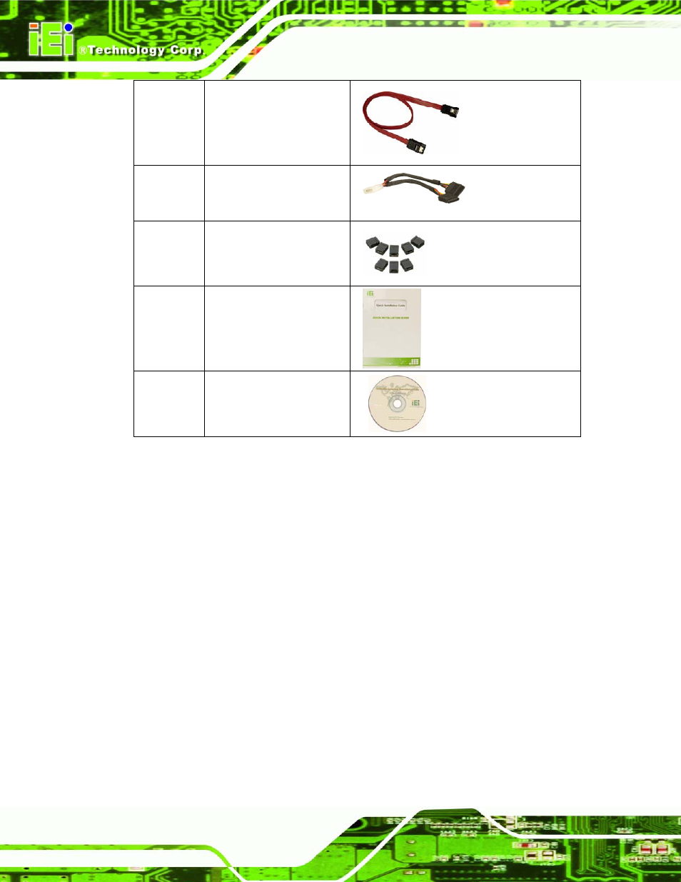 Table 3-1: package list contents | IEI Integration NANO-LX v1.21 User Manual | Page 41 / 192