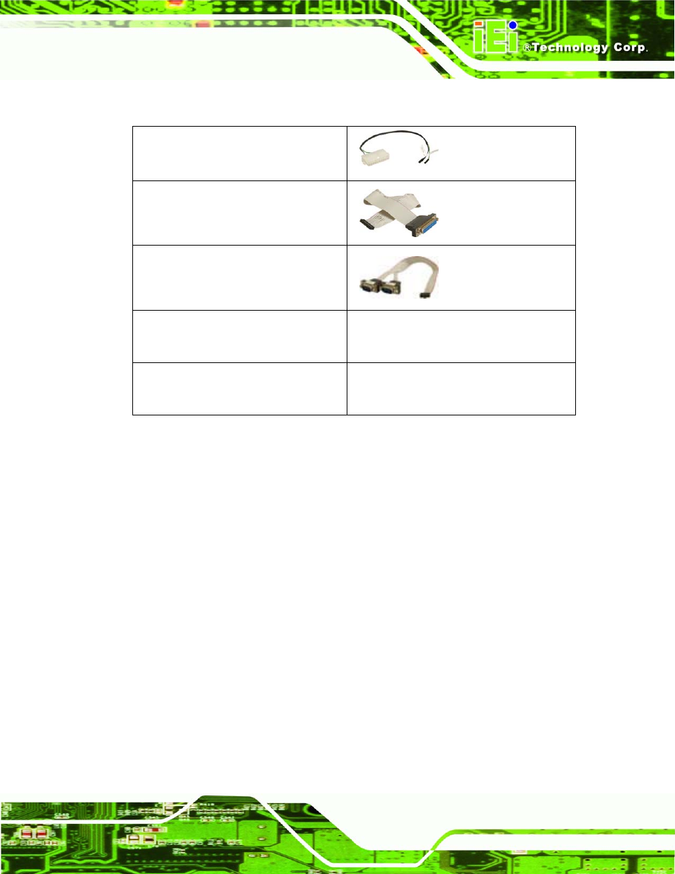 4 optional items, Ptional, Tems | Table 3-2: package list contents | IEI Integration NANO-LX v1.21 User Manual | Page 42 / 192