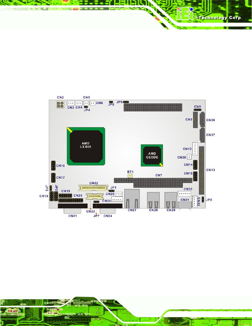 1 peripheral interface connectors, 1 nano-lx sbc layout, Eripheral | Nterface, Onnectors | IEI Integration NANO-LX v1.21 User Manual | Page 44 / 192
