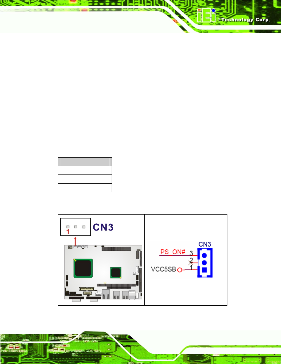 2 internal peripheral connectors, 1 atx connector, Nternal | Eripheral, Onnectors, Figure 4-3: cn3 connector location, Table 4-4: cn3 connector pinouts | IEI Integration NANO-LX v1.21 User Manual | Page 48 / 192