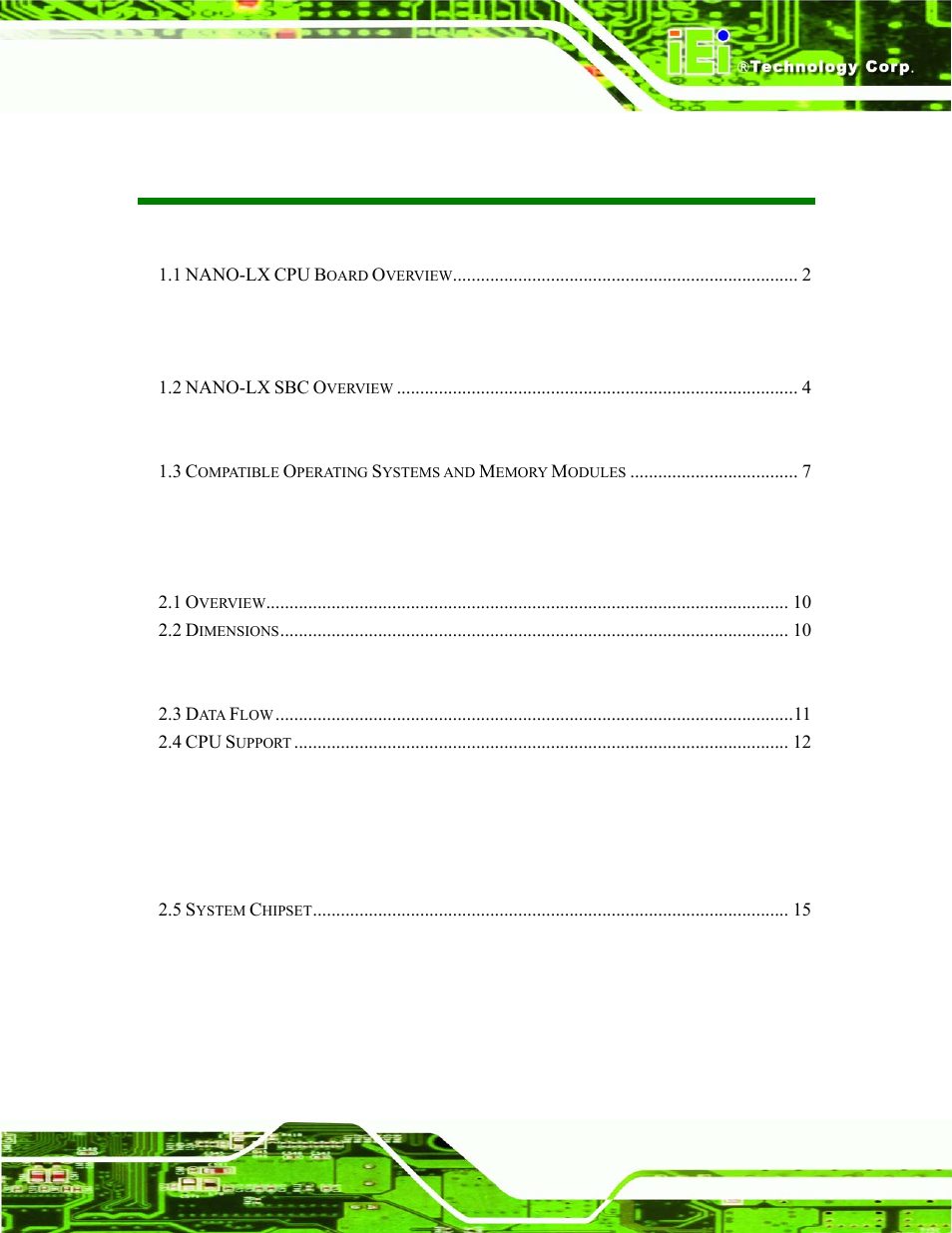 IEI Integration NANO-LX v1.21 User Manual | Page 5 / 192