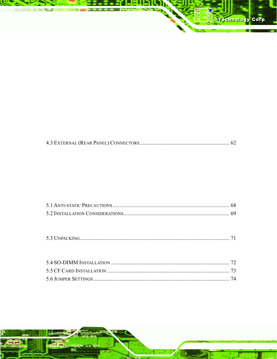 IEI Integration NANO-LX v1.21 User Manual | Page 7 / 192