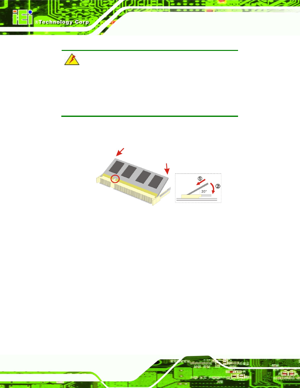 4 so-dimm installation, So-dimm, Nstallation | Figure 5-1: so-dimm installation | IEI Integration NANO-LX v1.21 User Manual | Page 87 / 192
