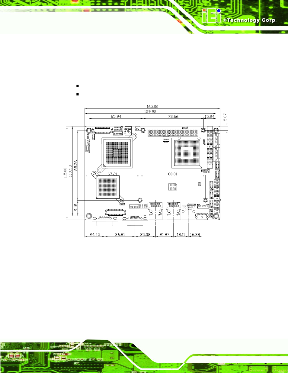 1 dimensions, 1 board dimensions | IEI Integration NANO-945GSE v1.01 User Manual | Page 29 / 223