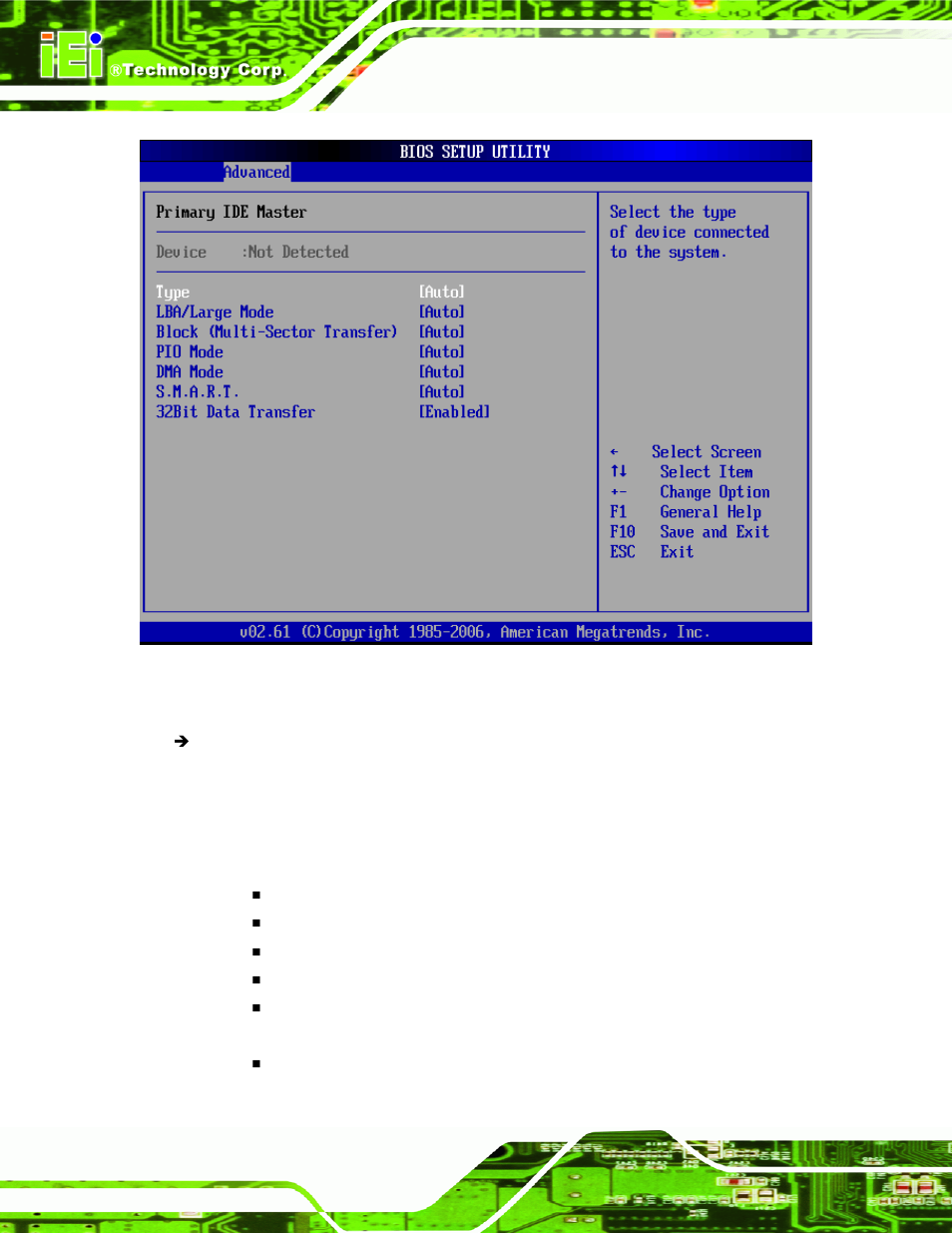 Menu 5: ide master and ide slave configuration | IEI Integration NANO-945GSE v2.00 User Manual | Page 114 / 199