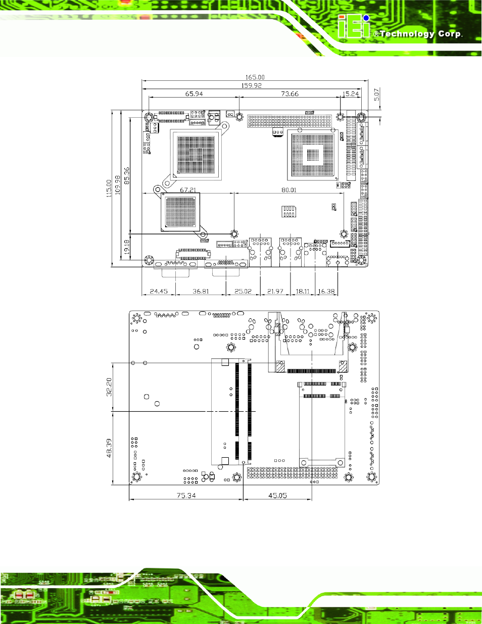 Figure 1-4: nano-945gse dimensions (mm) | IEI Integration NANO-945GSE v2.00 User Manual | Page 23 / 199