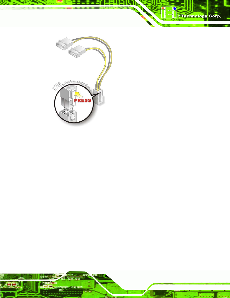 Figure 4-11: power cable to motherboard connection | IEI Integration NANO-945GSE v2.00 User Manual | Page 87 / 199