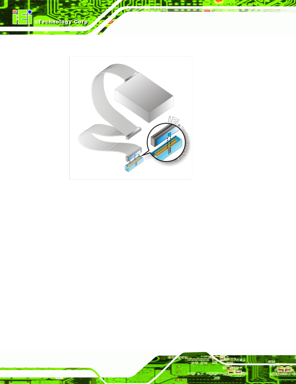 6 sata drive connection, Figure 4-15: ide cable connection | IEI Integration NANO-945GSE v2.00 User Manual | Page 92 / 199