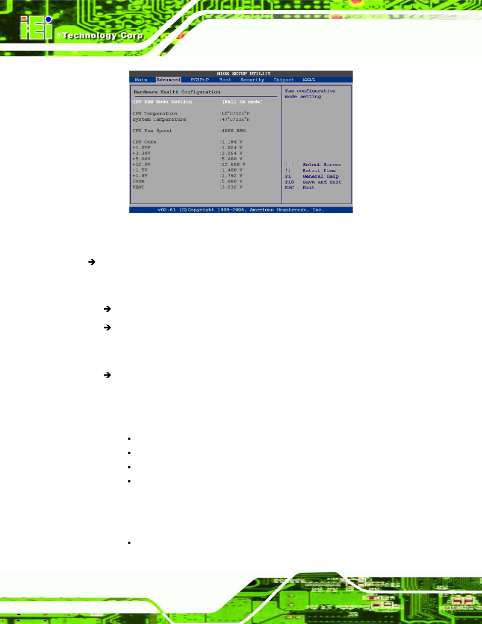 Menu 7: hardware health configuration | IEI Integration NANO-945GSE2 User Manual | Page 100 / 172