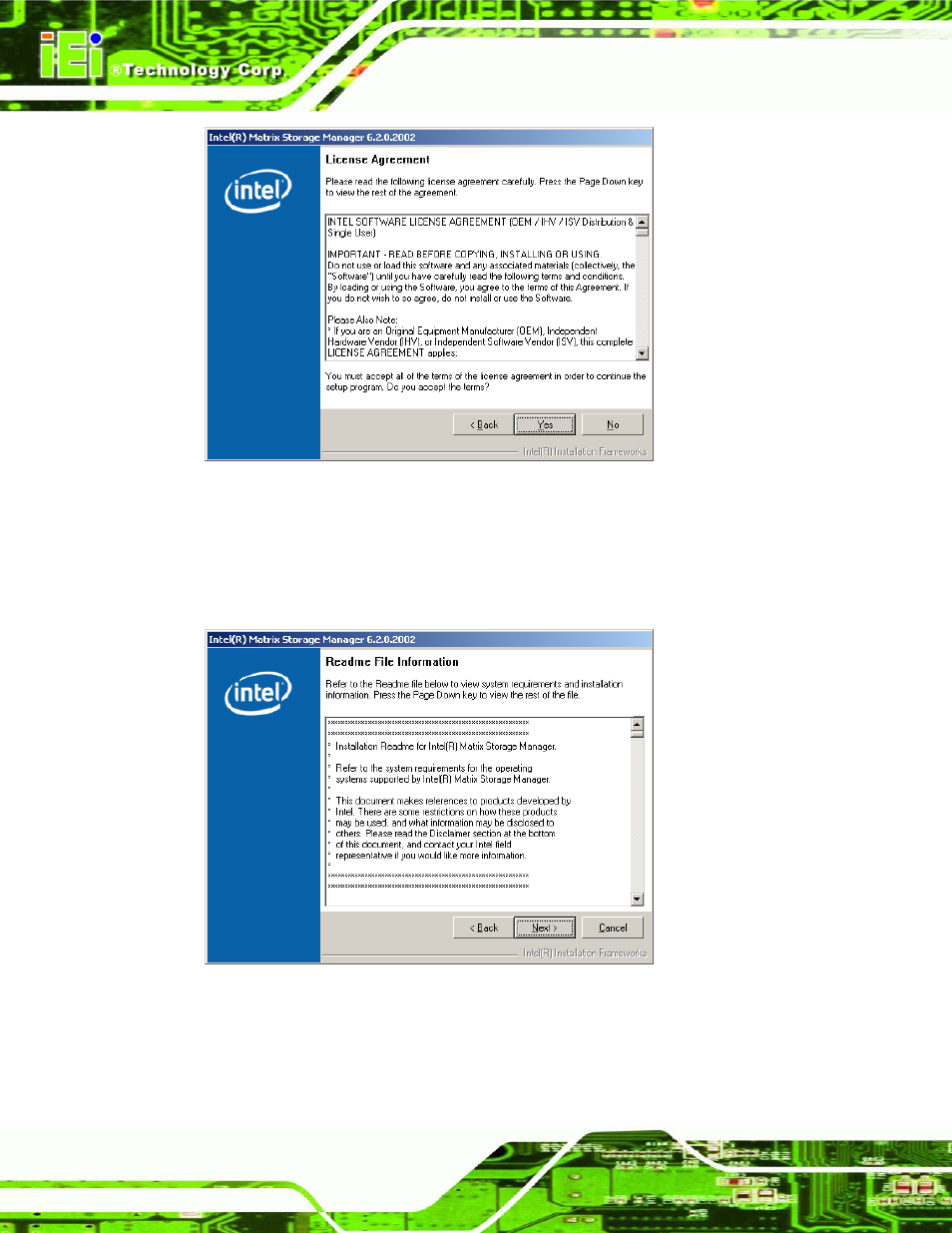 Figure 6-33: matrix storage manager readme file | IEI Integration NANO-945GSE2 User Manual | Page 144 / 172