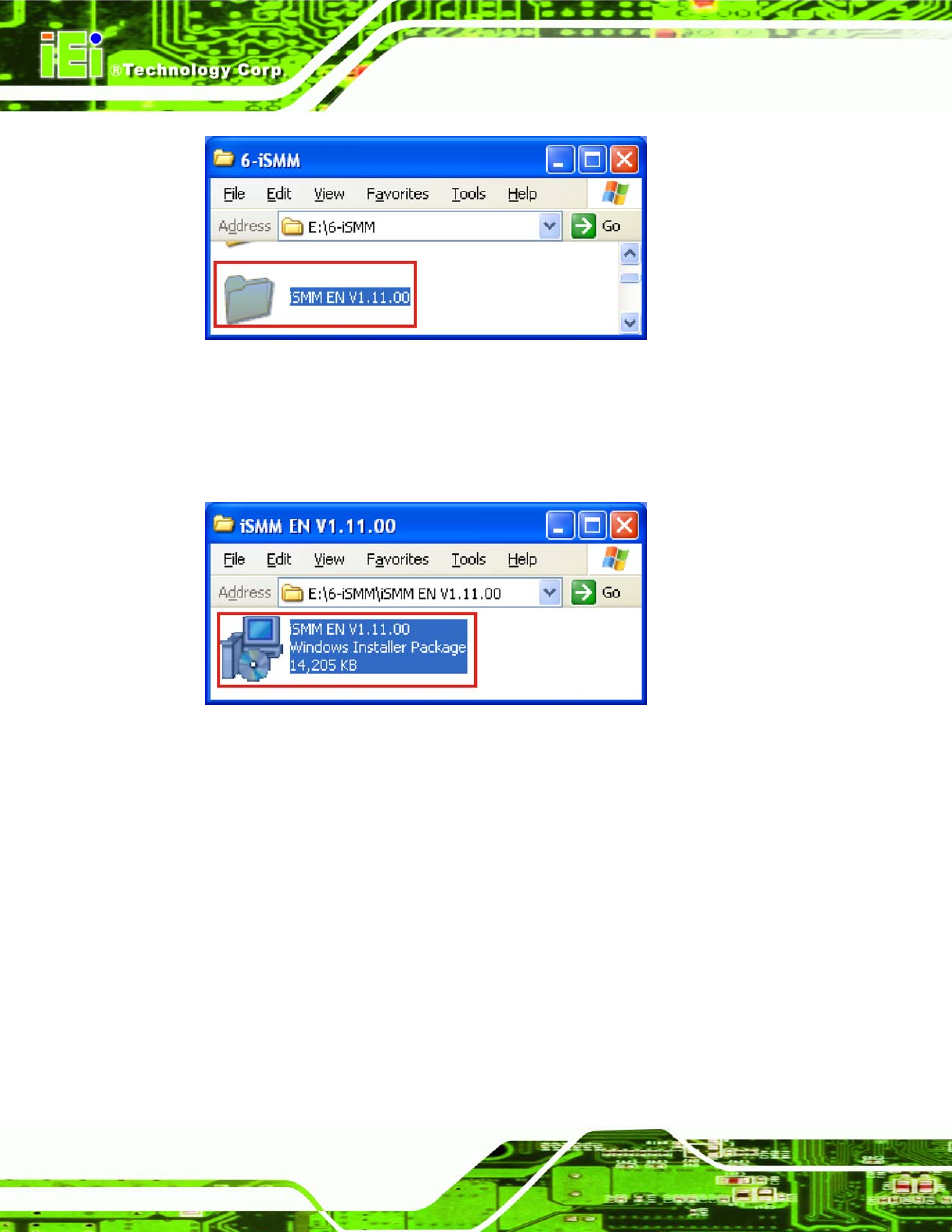 Figure 6-35: ismm directory, Figure 6-36: ismm installation file | IEI Integration NANO-945GSE2 User Manual | Page 146 / 172