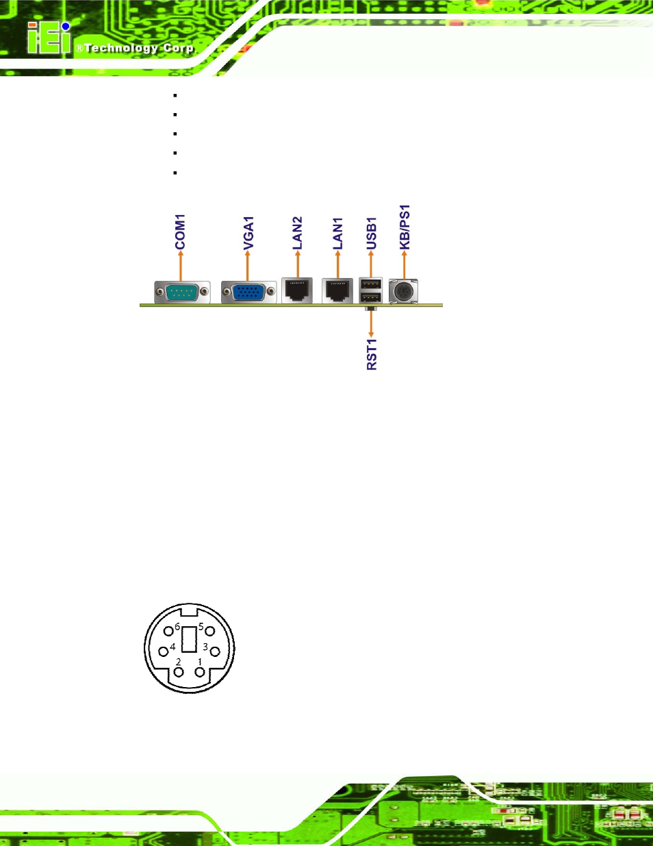 1 keyboard/mouse connector, Figure 3-24: ps/2 pinout and configuration | IEI Integration NANO-945GSE2 User Manual | Page 52 / 172