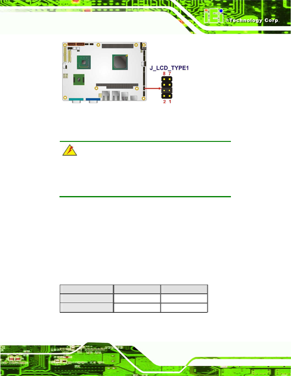 5 lvds voltage selection, Table 4-6: lvds voltage selection jumper settings | IEI Integration NANO-945GSE2 User Manual | Page 67 / 172