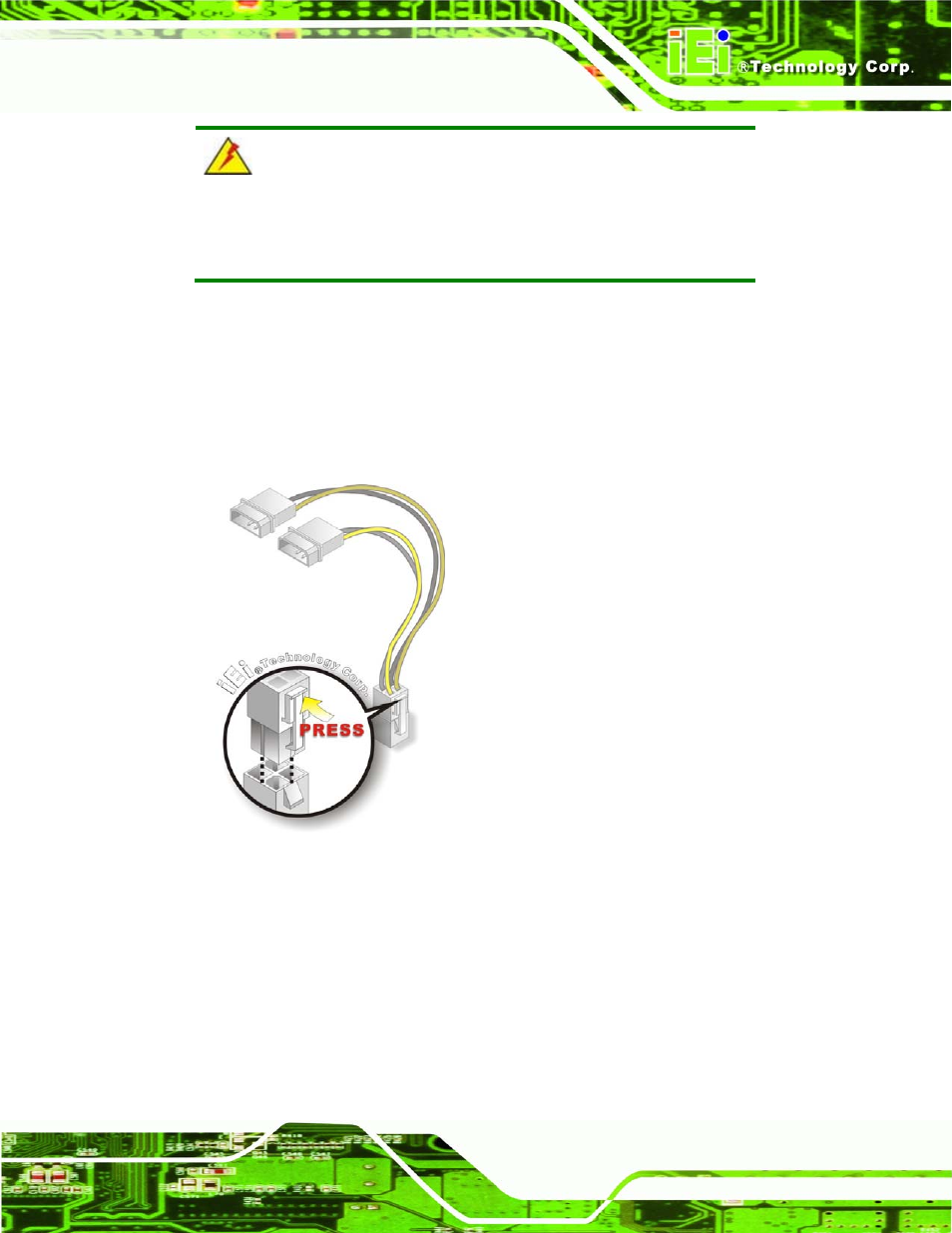 Figure 4-9: power cable to motherboard connection | IEI Integration NANO-945GSE2 User Manual | Page 71 / 172