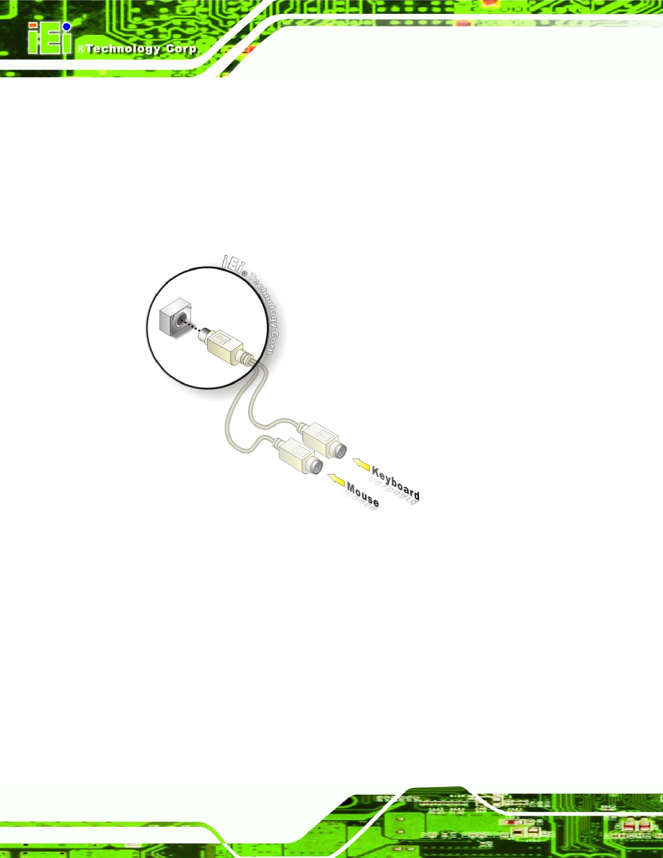 3 serial device connection, Figure 4-20: ps/2 keyboard/mouse connector | IEI Integration NANO-945GSE2 User Manual | Page 82 / 172