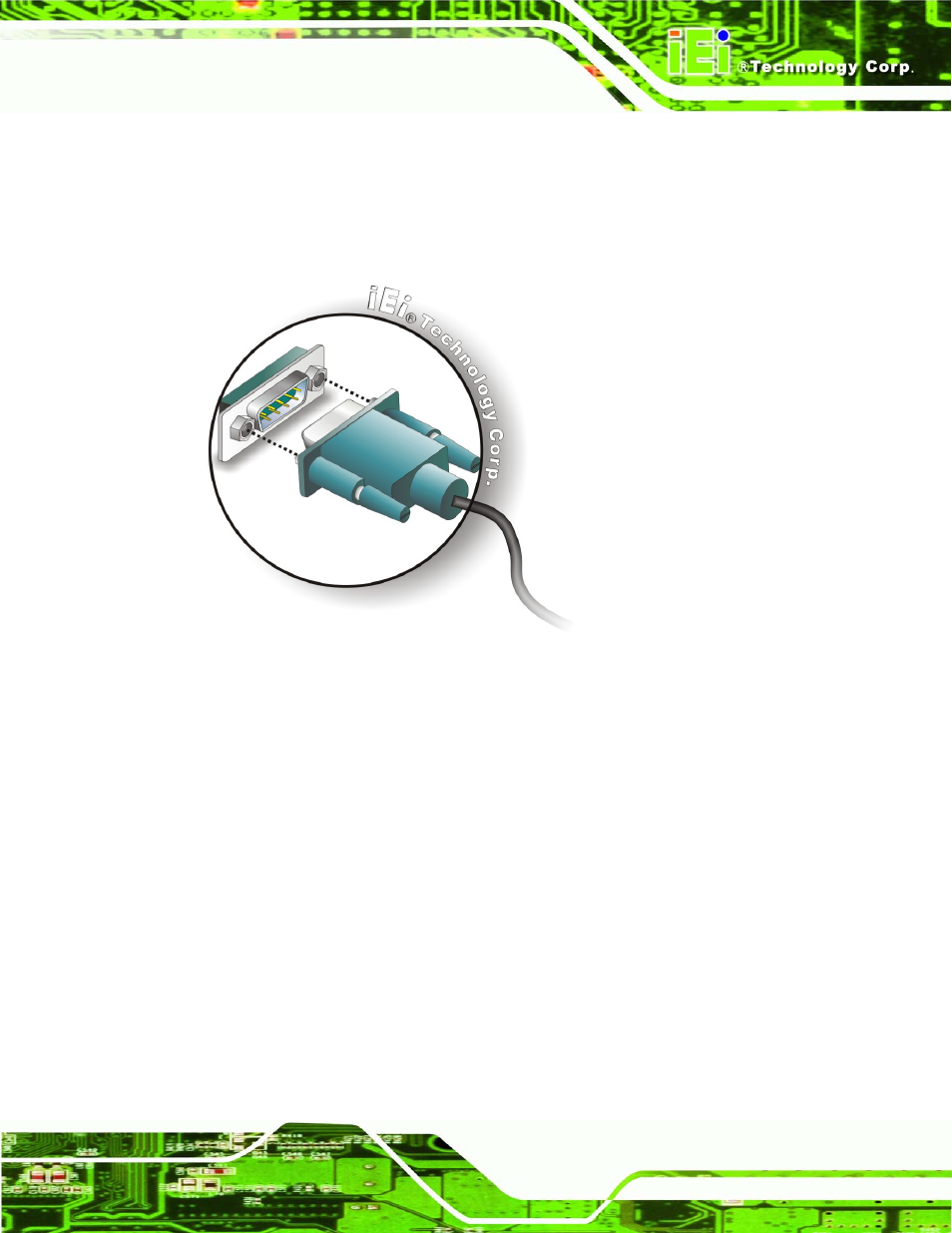 4 usb connection (dual connector), Figure 4-21: serial device connector | IEI Integration NANO-945GSE2 User Manual | Page 83 / 172