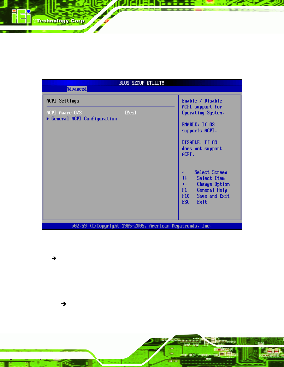 5 acpi configuration | IEI Integration NANO-9452 v1.00 User Manual | Page 140 / 258