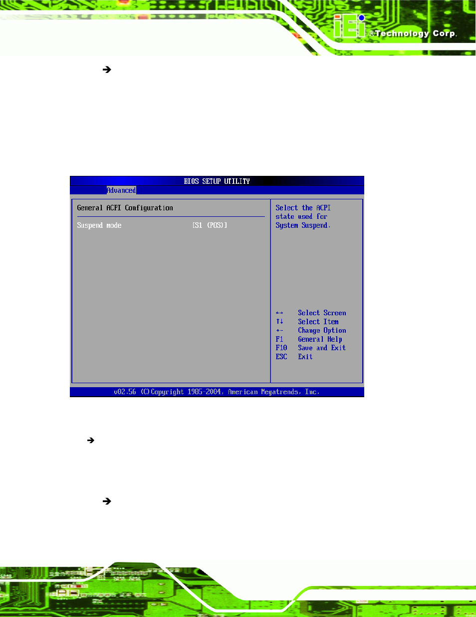 1 general acpi configuration | IEI Integration NANO-9452 v1.00 User Manual | Page 141 / 258