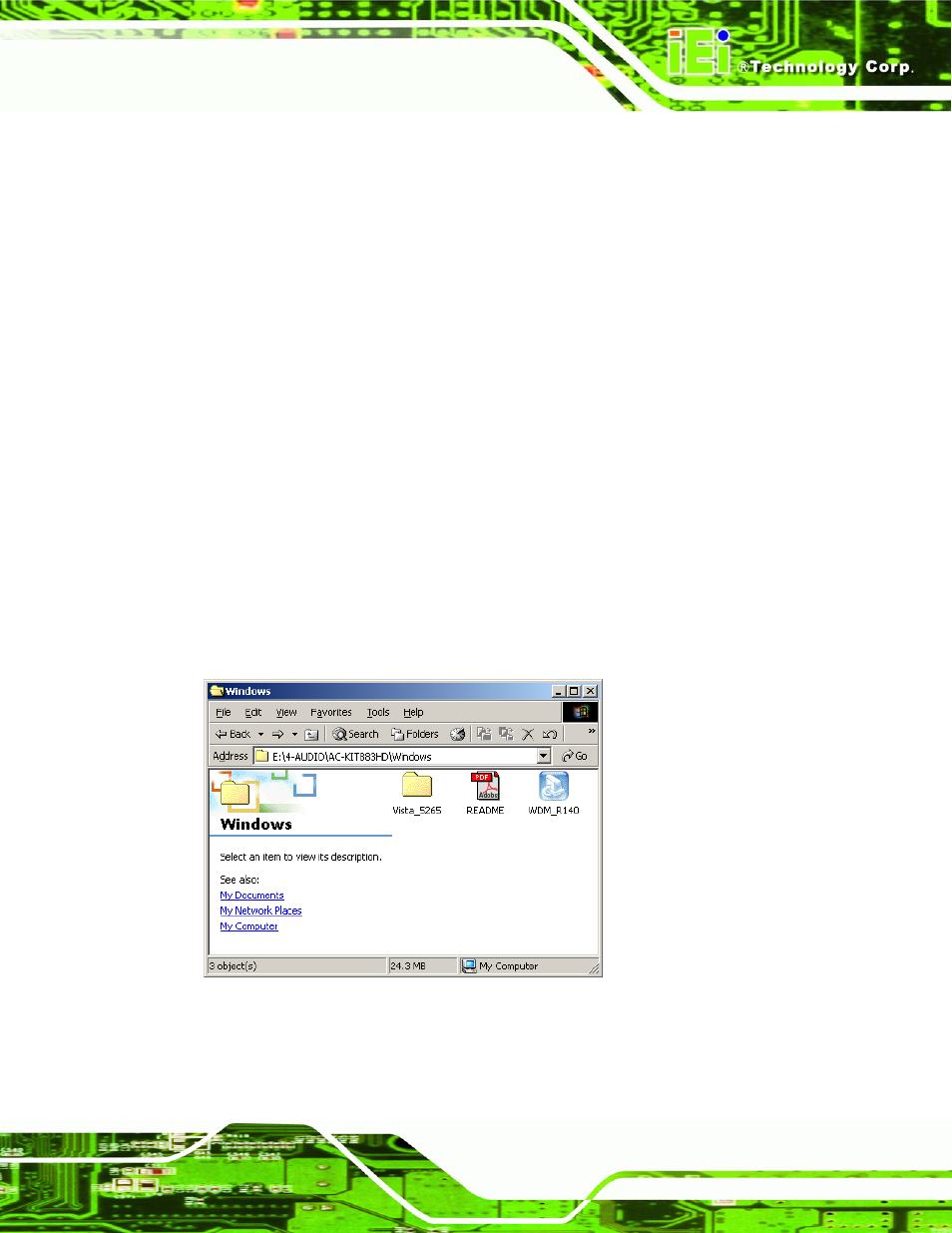 6 realtek hd audio driver (alc883) installation, 1 bios setup, 2 driver installation | IEI Integration NANO-9452 v1.00 User Manual | Page 203 / 258