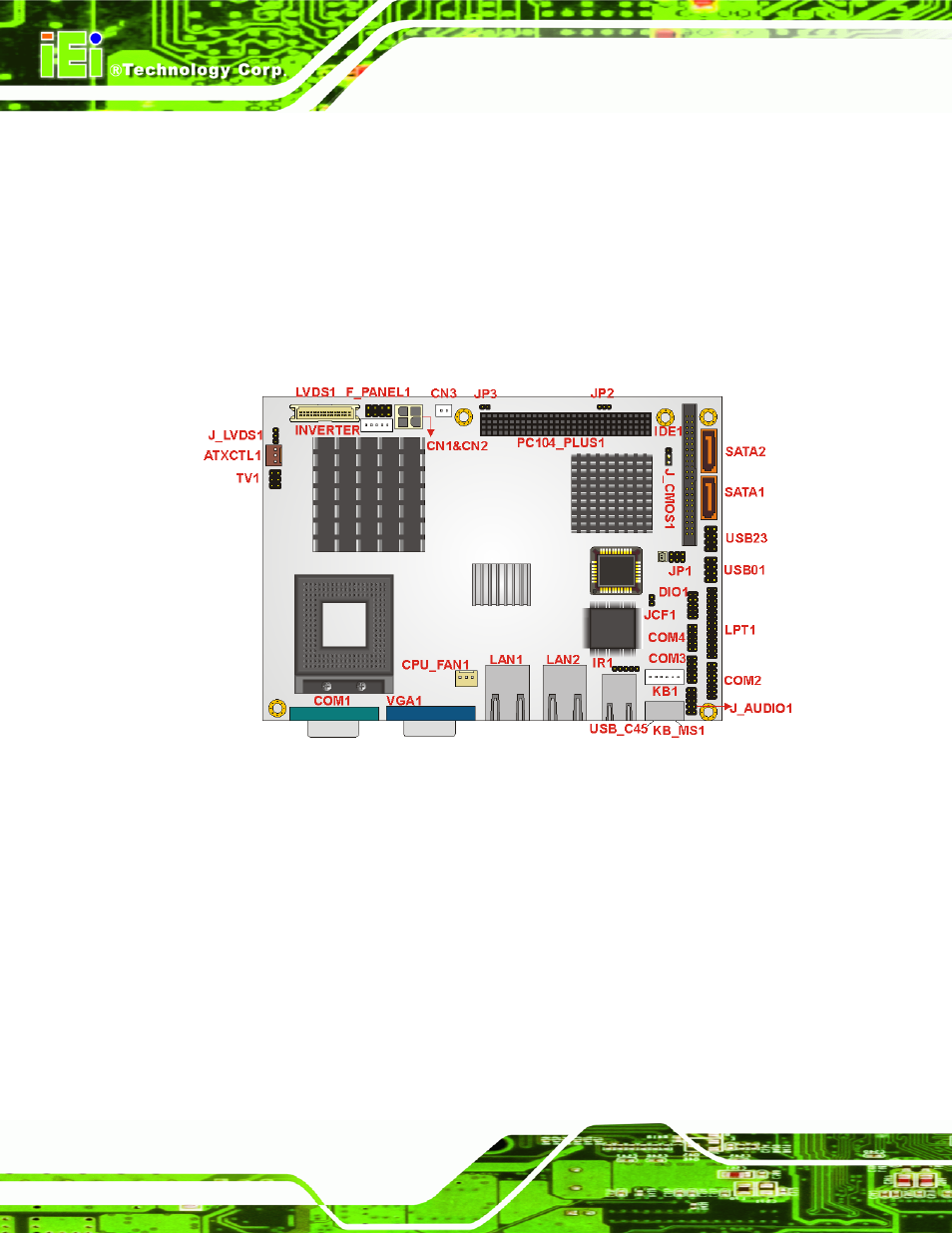 1 peripheral interface connectors, 1 nano-9452 layout | IEI Integration NANO-9452 v1.00 User Manual | Page 48 / 258