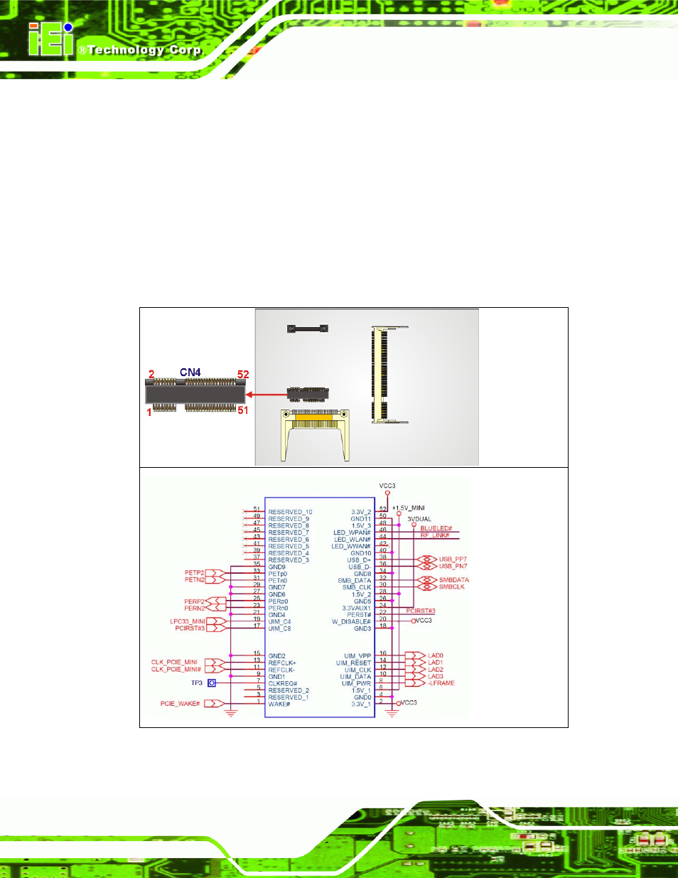 13 mini pcie socket | IEI Integration NANO-9452 v1.00 User Manual | Page 66 / 258