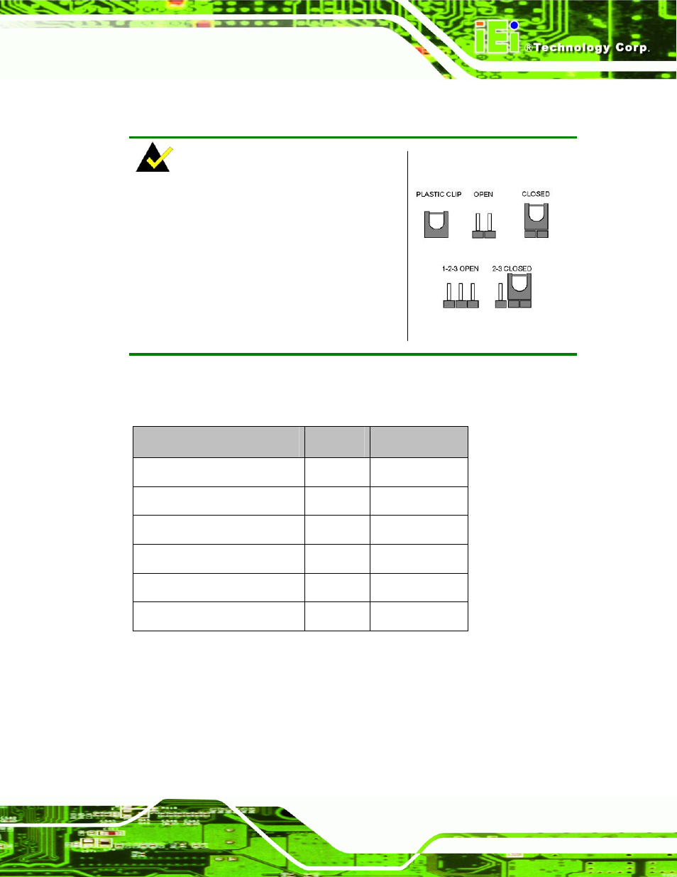 4 jumper settings | IEI Integration NANO-9452 v1.00 User Manual | Page 95 / 258