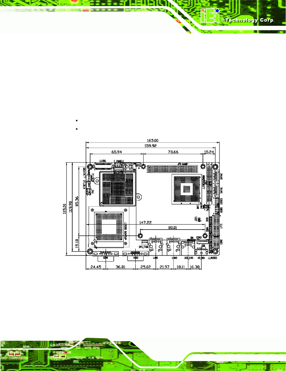1 overview, 2 dimensions, 1 board dimensions | Verview, Imensions, Figure 2-1: nano-9452 dimensions (mm) | IEI Integration NANO-9452 v1.12 User Manual | Page 27 / 226