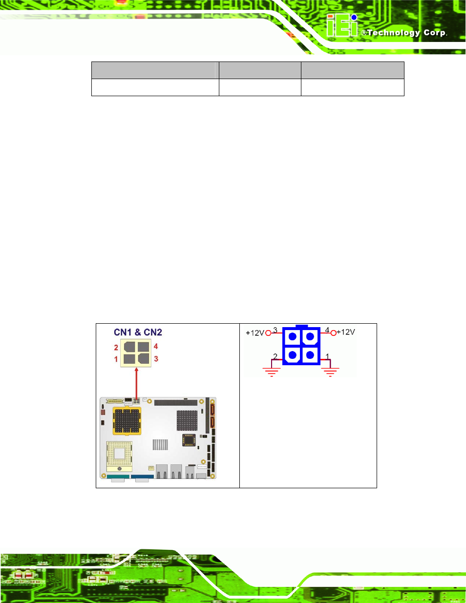 2 internal peripheral connectors, 1 +12v atx power supply connector, Nternal | Eripheral, Onnectors, Figure 4-3: +12v atx power connector location, Table 4-2: rear panel connectors | IEI Integration NANO-9452 v1.12 User Manual | Page 51 / 226