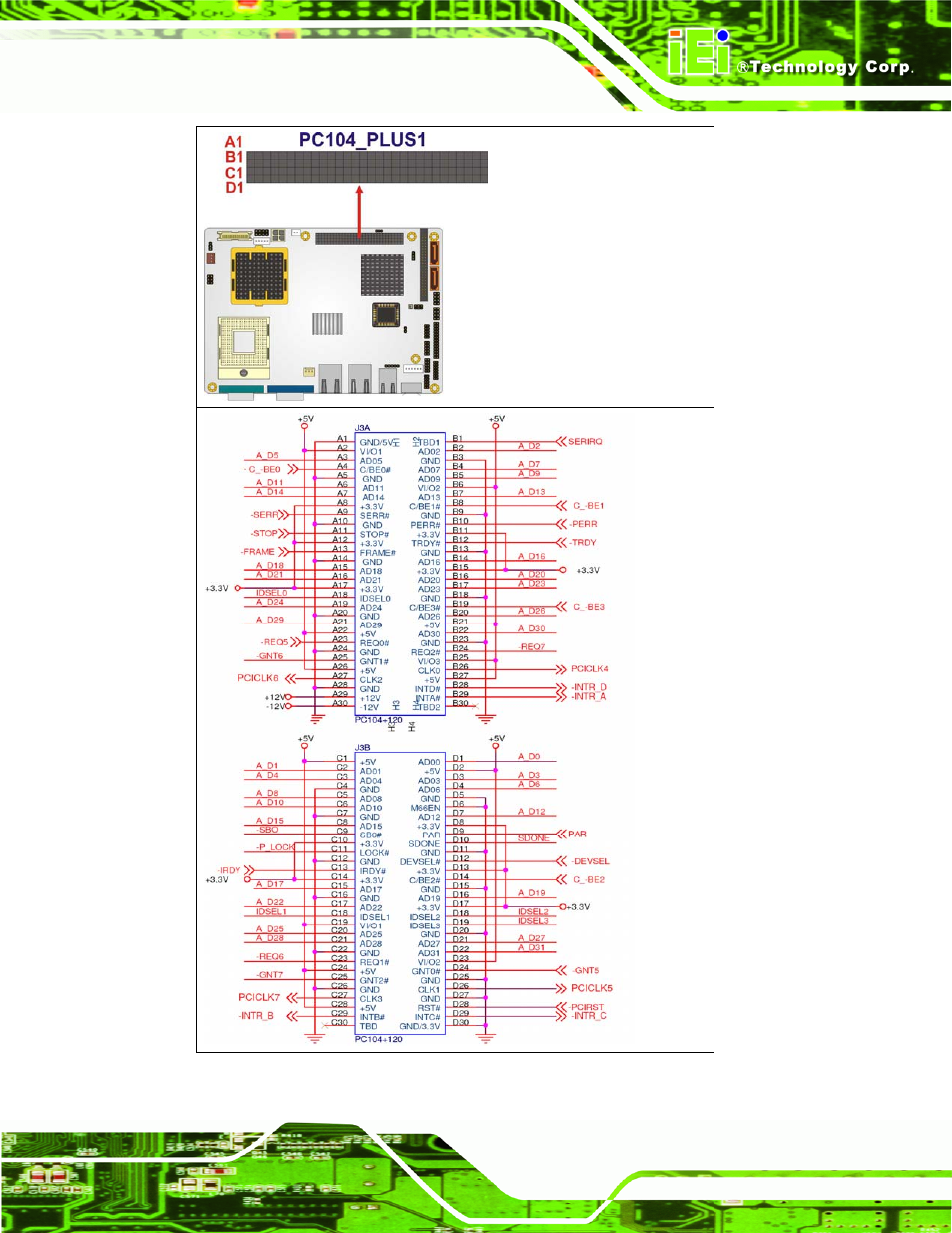 Figure 4-17: pci-104 slot location | IEI Integration NANO-9452 v1.12 User Manual | Page 69 / 226