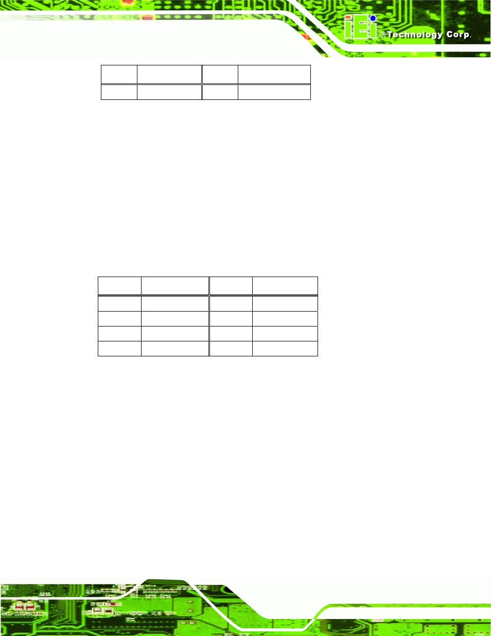 4 usb connector, 5 vga connector, Table 4-26: com 1 pinouts | Table 4-27: usb port pinouts, Table 4-26 (com1, rs-232 | IEI Integration NANO-9452 v1.12 User Manual | Page 79 / 226