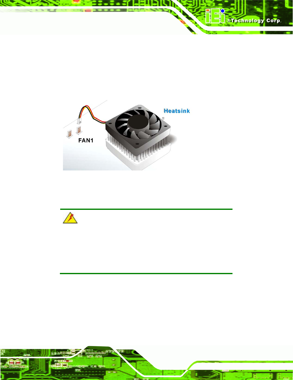 3 sodimm installation, Figure 5-5: connect the cooling fan cable | IEI Integration NANO-9452 v1.12 User Manual | Page 89 / 226