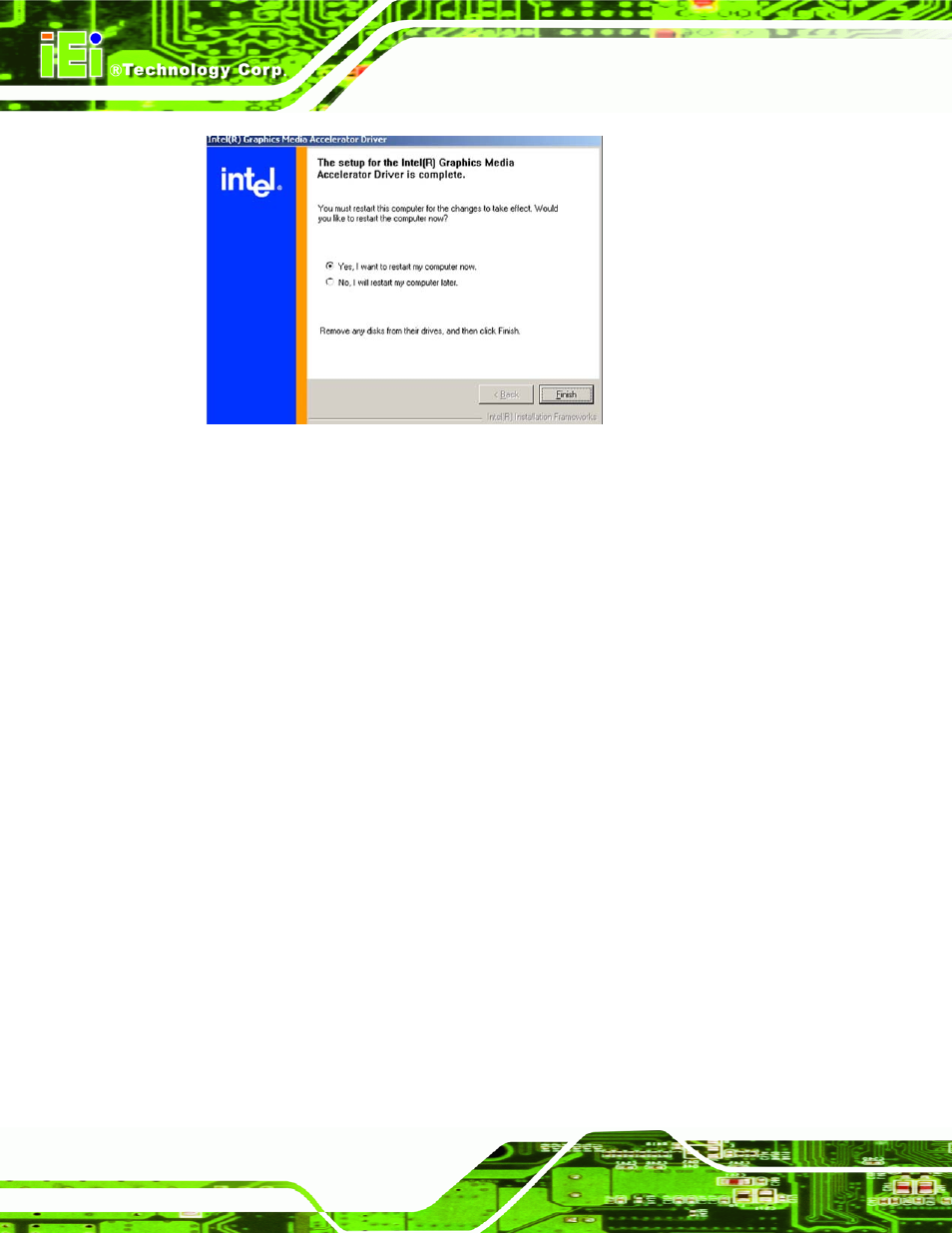 5 realtek lan driver (for gbe lan) installation, Ealtek, River | Lan), Nstallation, Figure 7-15: gma driver installation complete | IEI Integration NANO-9452 v4.01 User Manual | Page 178 / 226