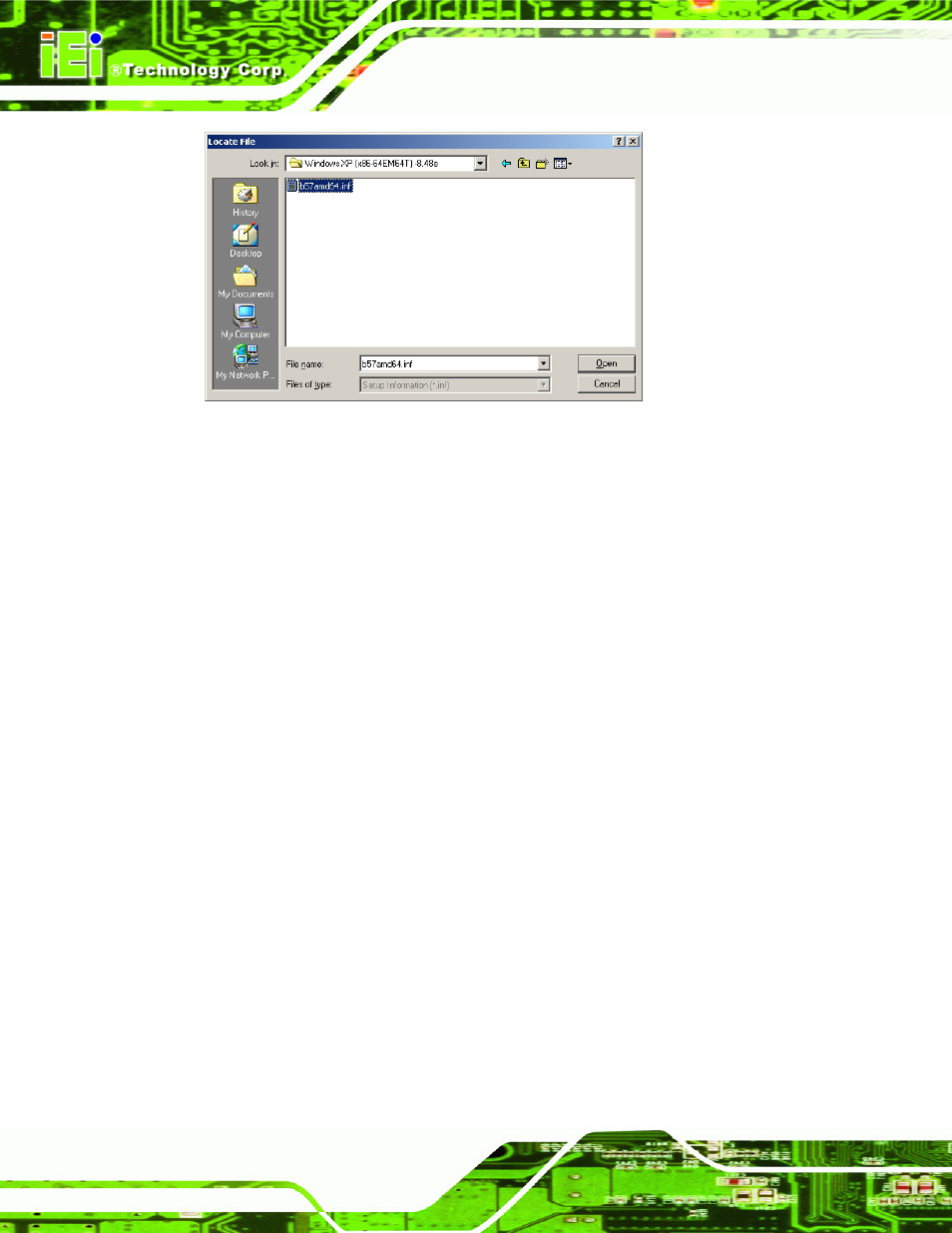 6 realtek hd audio driver (alc883) installation, 1 bios setup, 2 driver installation | Ealtek, Udio, River, Alc883), Nstallation, Figure 7-22: location browsing window | IEI Integration NANO-9452 v4.01 User Manual | Page 182 / 226