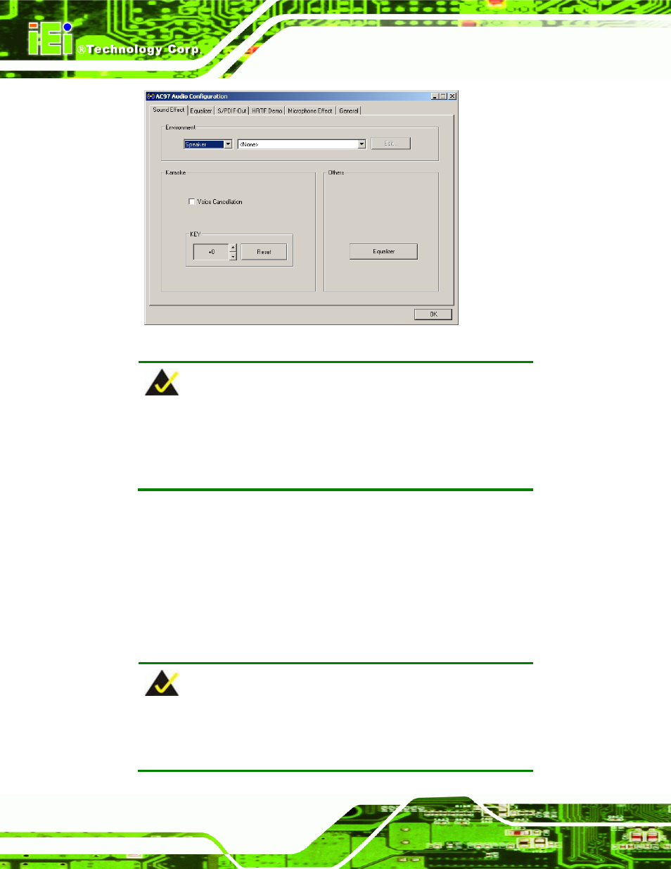 H.2.2 sound effect manager configuration options | IEI Integration NANO-9452 v4.01 User Manual | Page 218 / 226