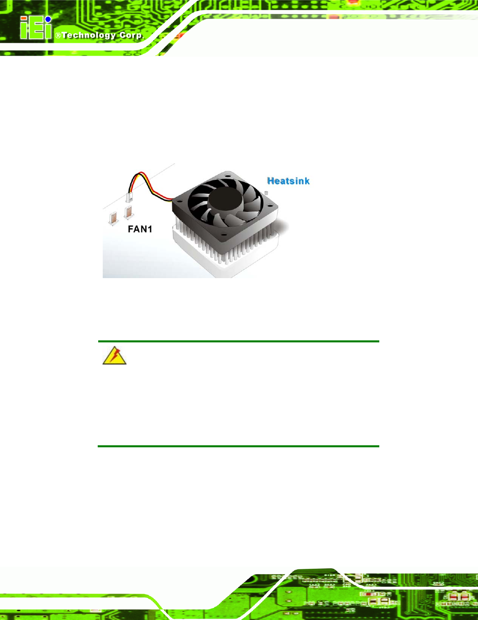 3 sodimm installation, Figure 5-5: connect the cooling fan cable | IEI Integration NANO-9452 v4.01 User Manual | Page 88 / 226