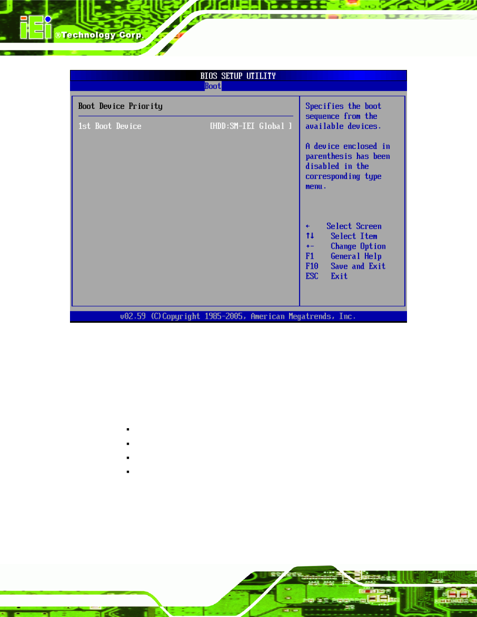 3 hard disk drives, Menu 17: boot device priority settings | IEI Integration NANO-9452 v4.02 User Manual | Page 152 / 226