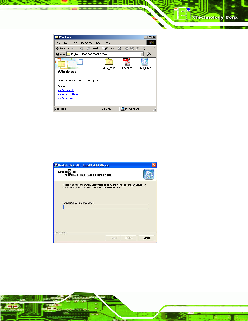 Figure 7-23: 4-audio\ac-kit883hd\windows folder | IEI Integration NANO-9452 v4.02 User Manual | Page 183 / 226