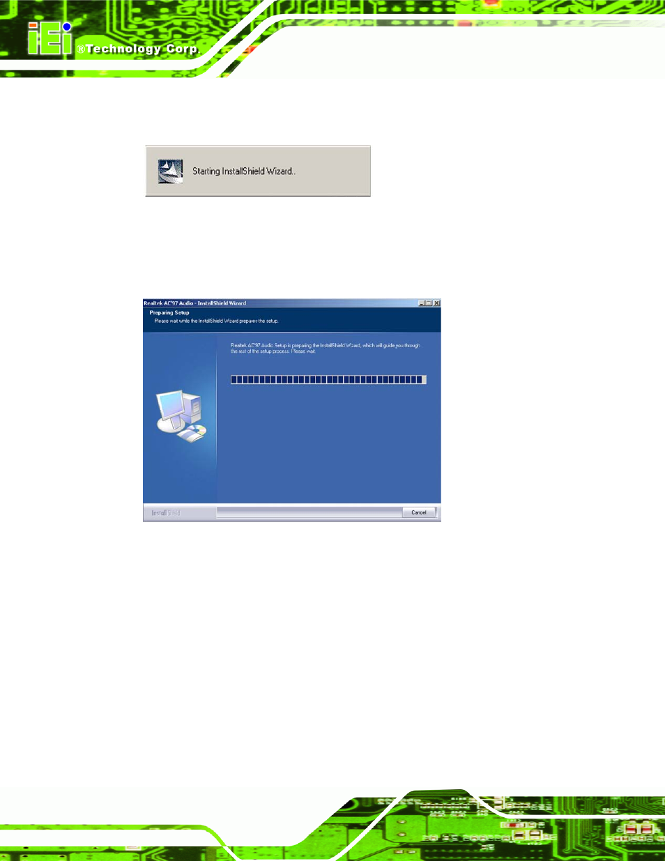 Figure 7-29: ac`97 audio driver setup preparation | IEI Integration NANO-9452 v4.02 User Manual | Page 186 / 226