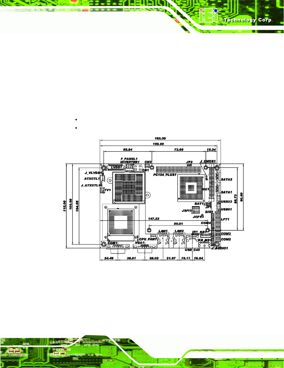 1 overview, 2 dimensions, 1 board dimensions | Verview, Imensions, Figure 2-1: nano-9452 dimensions (mm) | IEI Integration NANO-9452 v4.02 User Manual | Page 27 / 226
