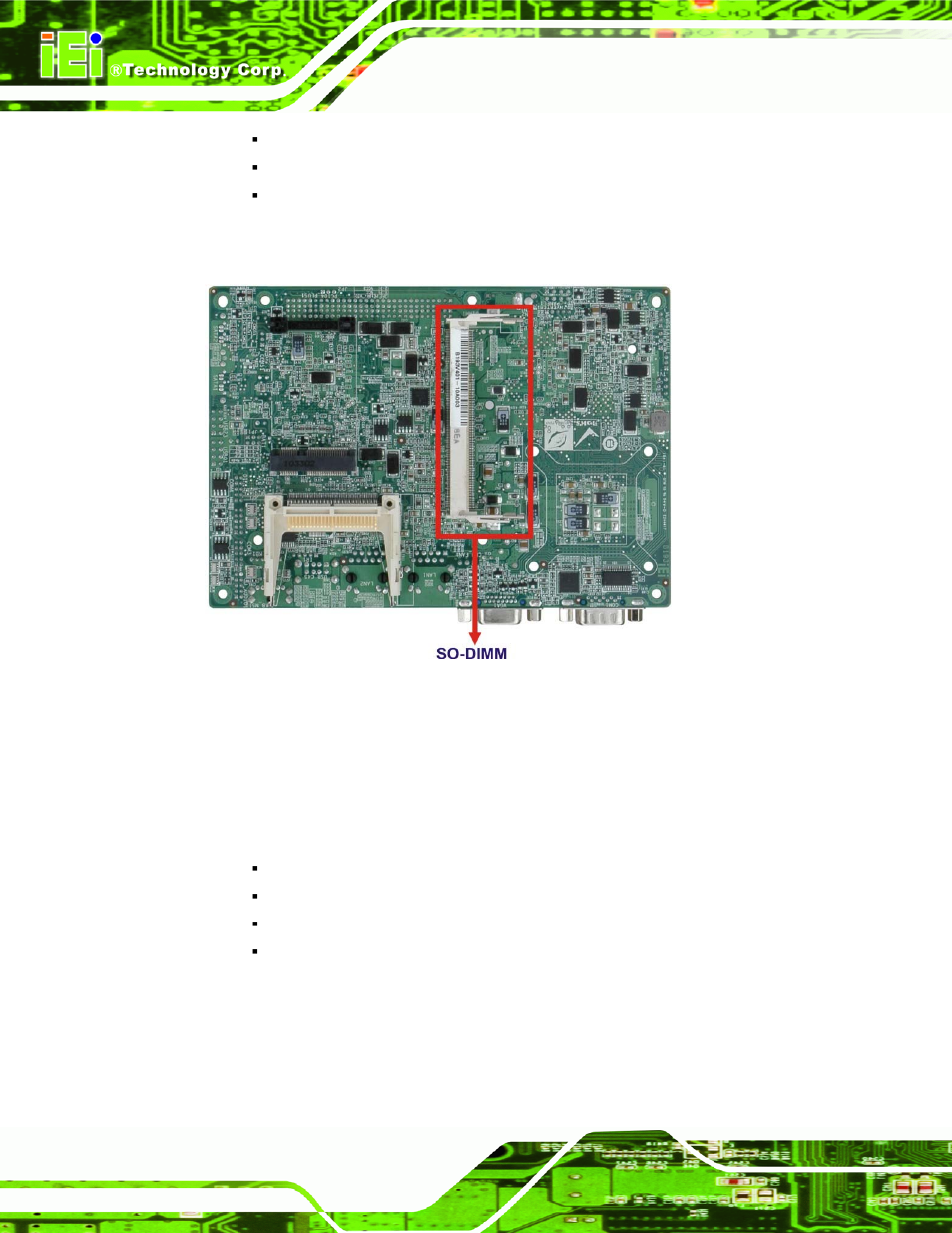 3 intel® 945gme integrated graphics, 1 intel® 945gme analog crt support, 3 intel | 945gme integrated graphics, 1 intel, 945gme analog crt support, Figure 2-4: 200-pin so-dimm socket | IEI Integration NANO-9452 v4.02 User Manual | Page 32 / 226