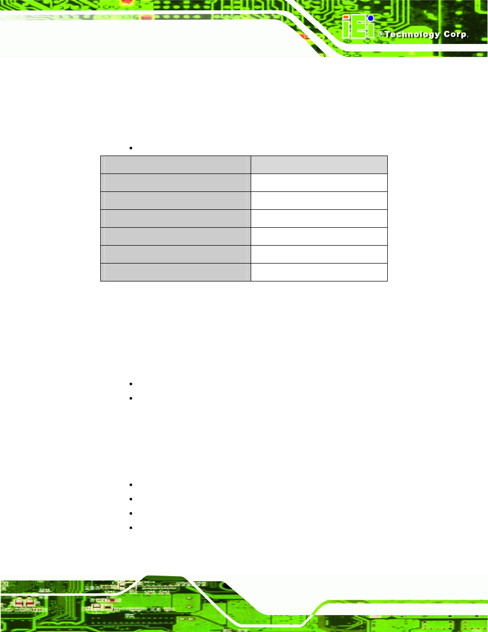 3 intel® ich7m ide interface, 4 intel® ich7m low pin count (lpc) interface, 5 intel® ich7m pci interface | 3 intel, Ich7m ide interface, 4 intel, Ich7m low pin count (lpc) interface, 5 intel, Ich7m pci interface, Table 2-3: supported hdd specifications | IEI Integration NANO-9452 v4.02 User Manual | Page 35 / 226