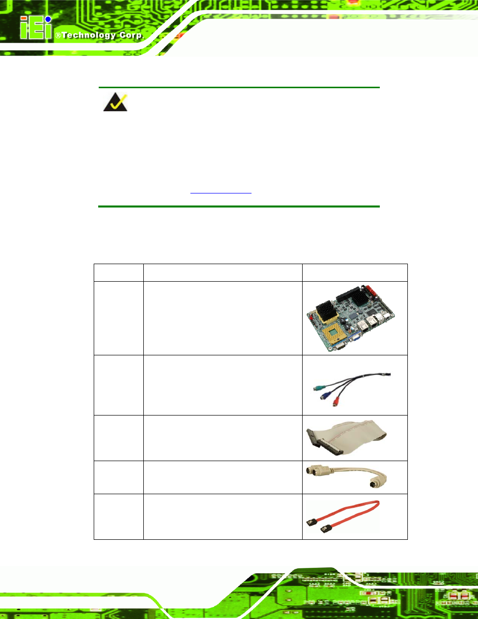 3 unpacking checklist, 1 package contents, Npacking | Hecklist | IEI Integration NANO-9452 v4.02 User Manual | Page 44 / 226