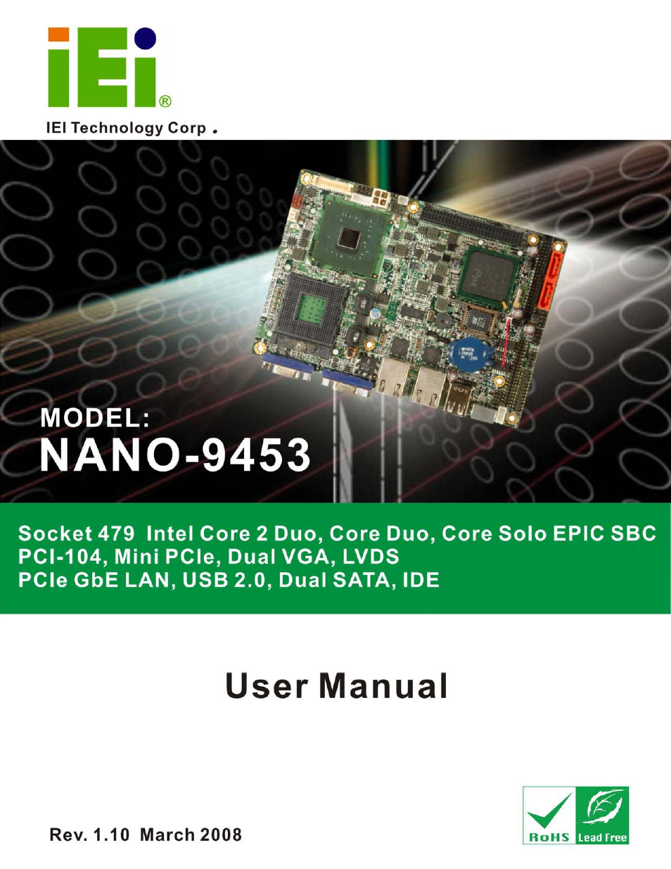 IEI Integration NANO-9453 v1.10 User Manual | 254 pages