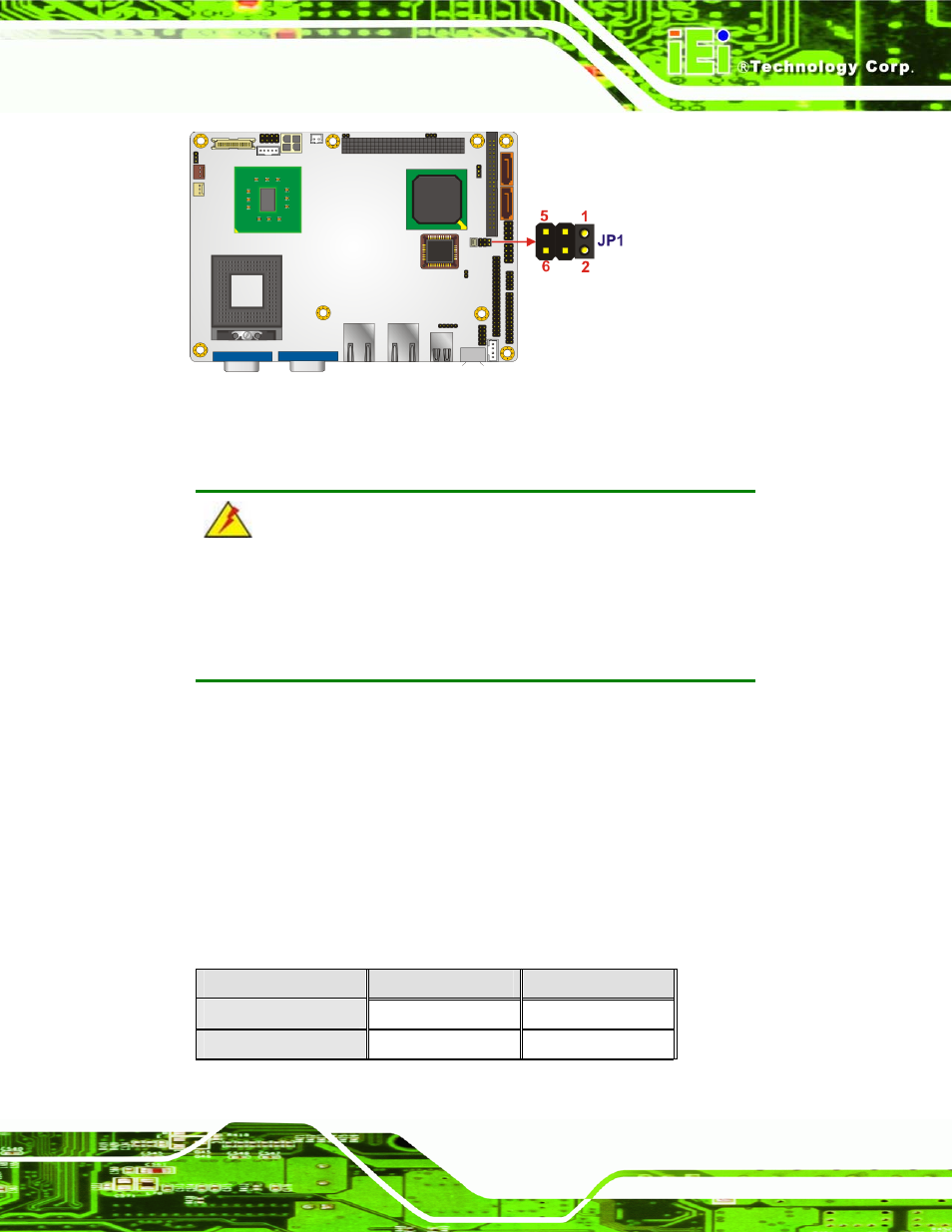 4 lvds voltage selection, Figure 5-11: com 2 function select jumper location, Table 5-5: lvds voltage selection jumper settings | See figure 5-11, Figure 5-11, 4 lvds voltage selection warning | IEI Integration NANO-9453 v1.10 User Manual | Page 111 / 254