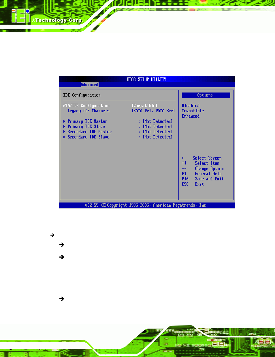 2 ide configuration, 1 ide master, ide slave, Menu 4: ide configuration | Ction 6.3.2 | IEI Integration NANO-9453 v1.10 User Manual | Page 138 / 254