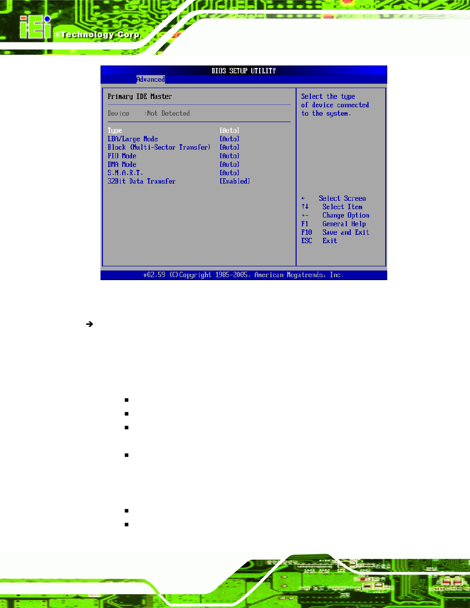 Menu 5: ide master and ide slave configuration | IEI Integration NANO-9453 v1.10 User Manual | Page 140 / 254