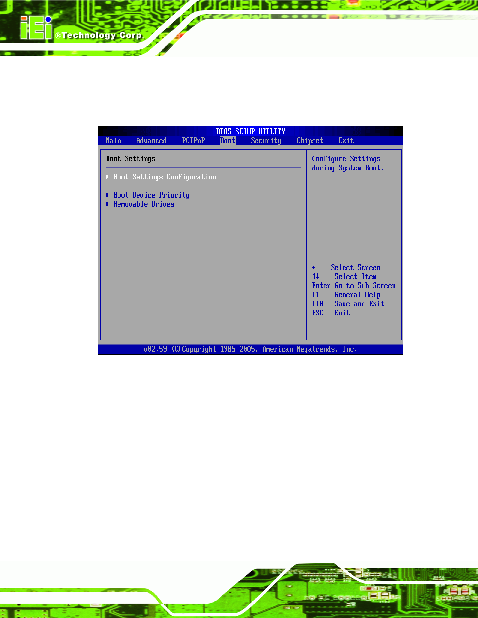 1 boot settings configuration, Menu 16: boot, 5 boot | IEI Integration NANO-9453 v1.10 User Manual | Page 176 / 254