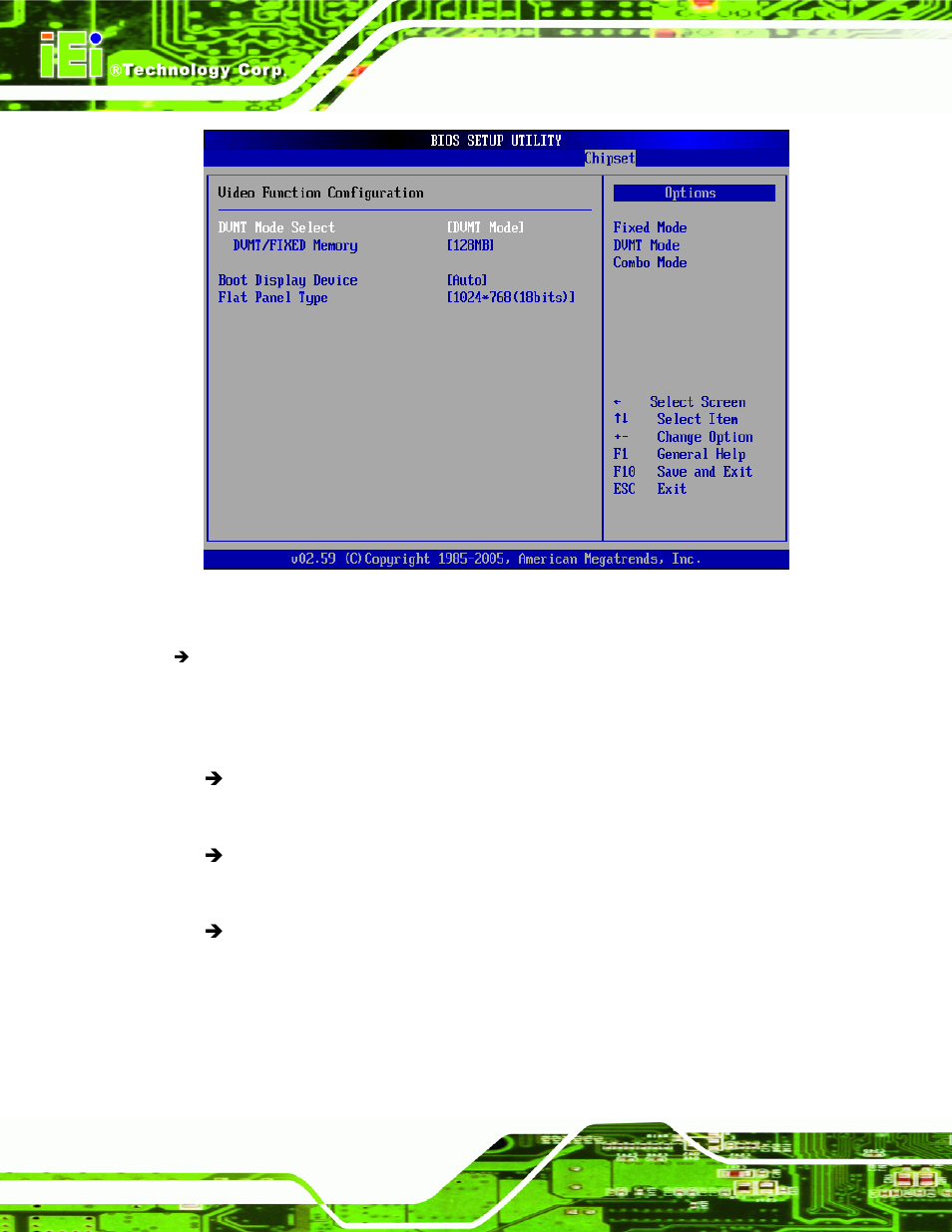 Figure 6-1: video function configuration | IEI Integration NANO-9453 v1.10 User Manual | Page 188 / 254