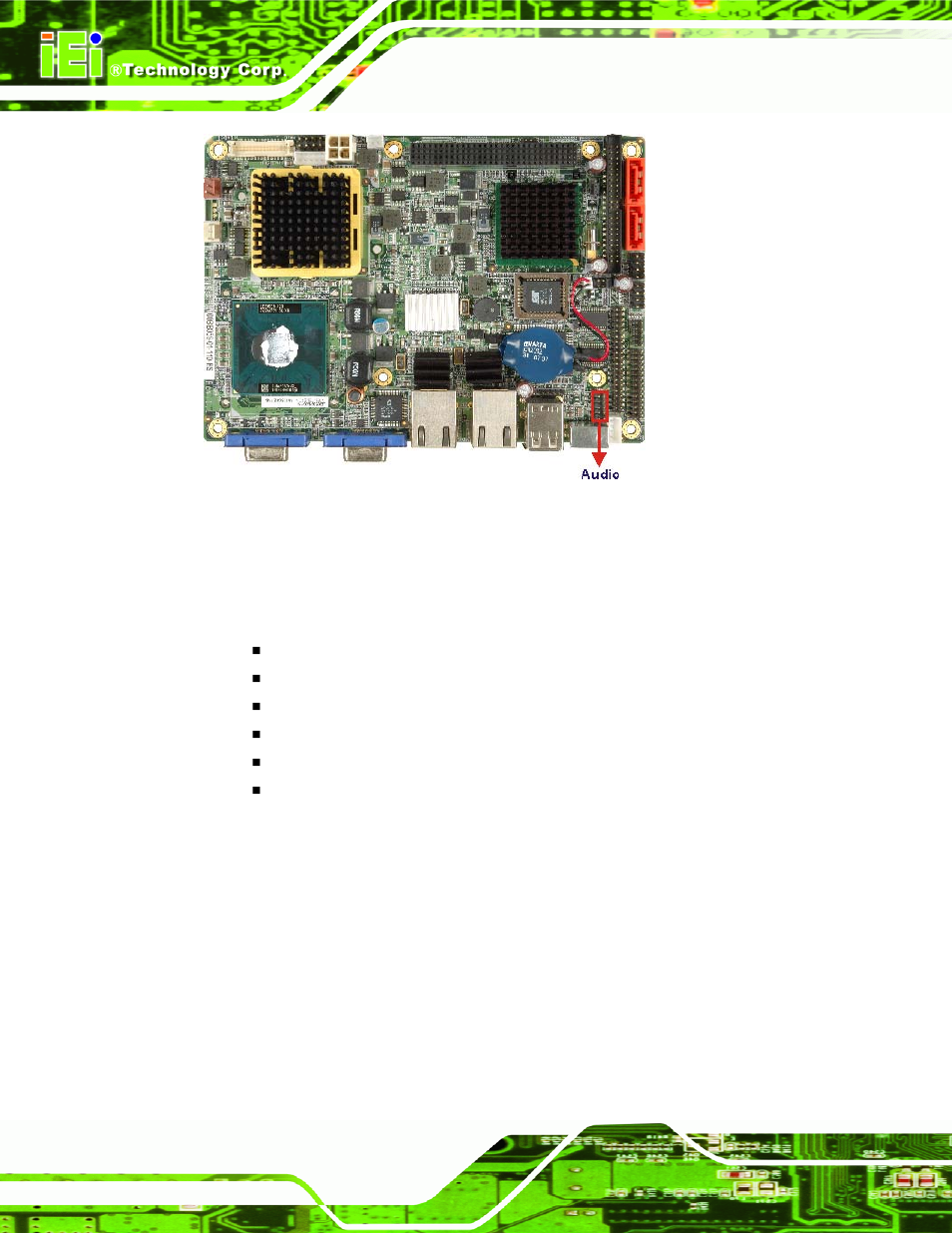 3 intel, Ich7-m ide interface, Figure 2-8: audio connector | IEI Integration NANO-9453 v1.10 User Manual | Page 40 / 254