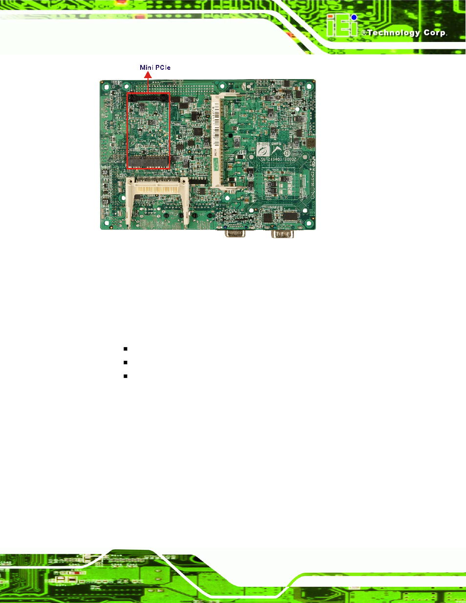 8 lpc b, Omponents, 1 lpc bus overview | Figure 2-14: mini pcie socket, 8 lpc bus components | IEI Integration NANO-9453 v1.10 User Manual | Page 47 / 254